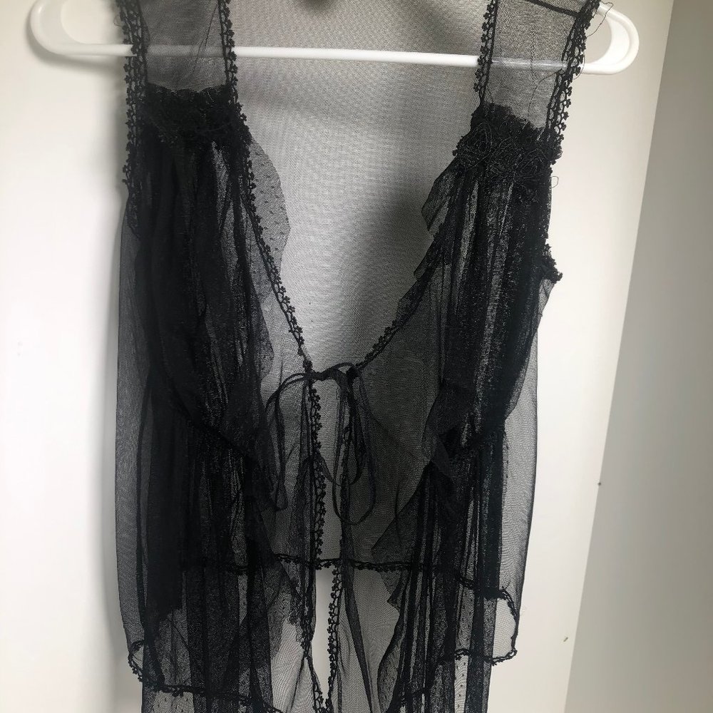 Day trip black lace coverup